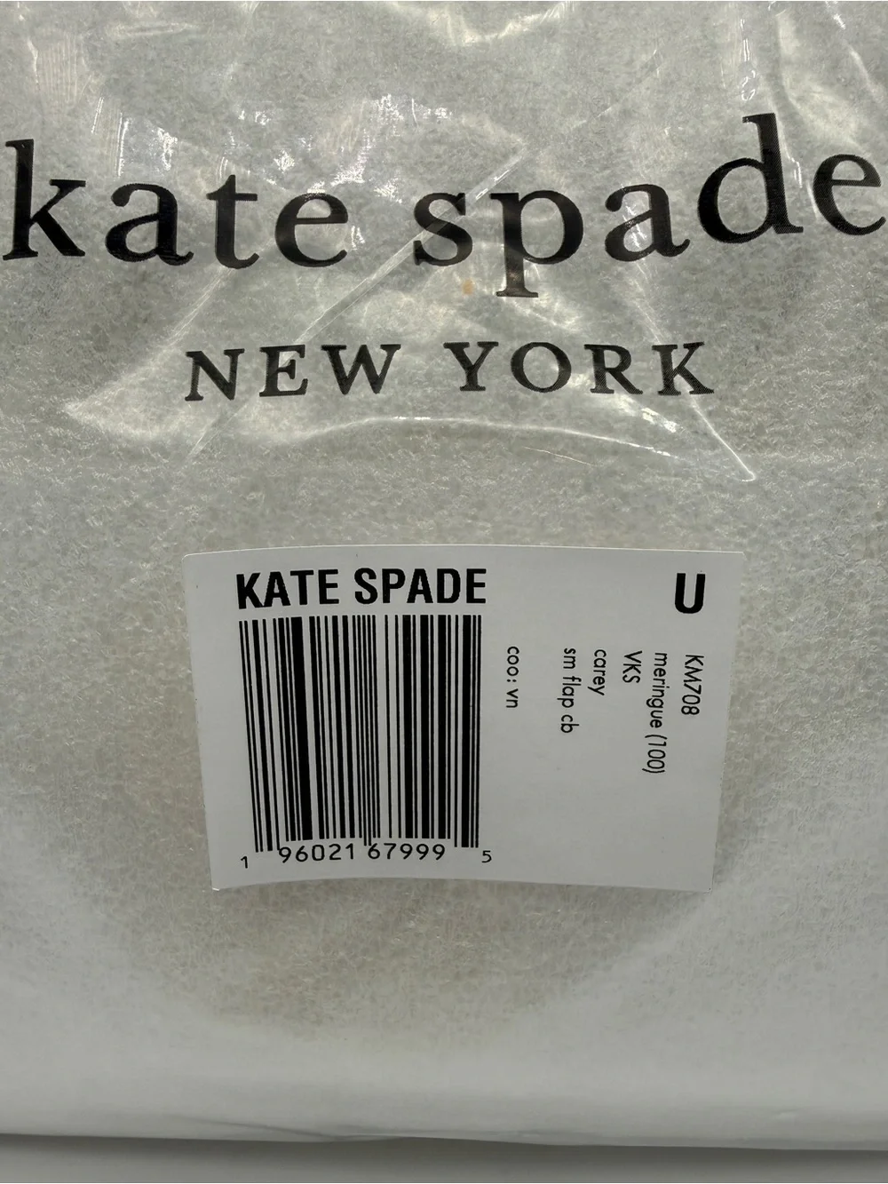 Kate Spade Carey Quilted Small Flap Crossbody Meringue